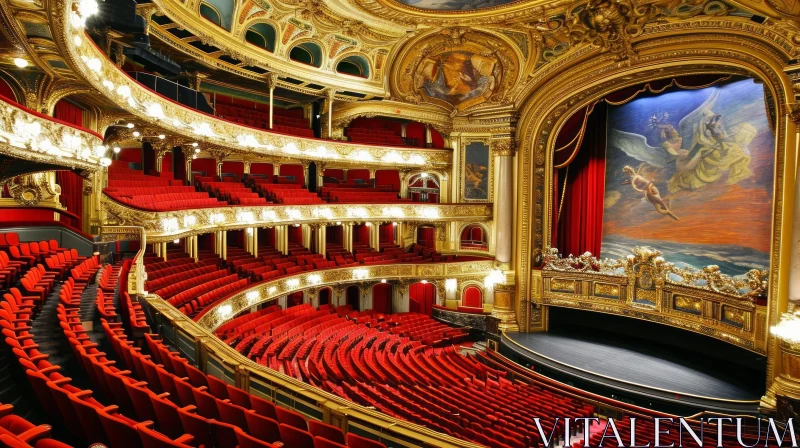 Opulent Opera House Interior: A Stunning Display of Elegance AI Image