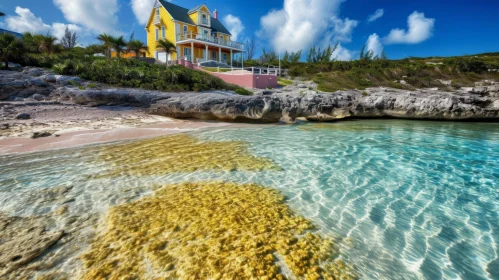 Breathtaking Beach House with Ocean View | Yellow Exterior