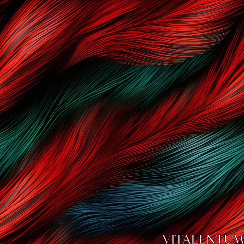 Dynamic Abstract Wavy Pattern Background in Red, Green, and Blue AI Image