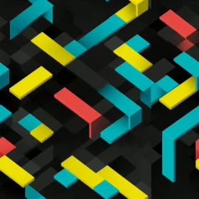 Isometric Blocks Pattern in Modern Design