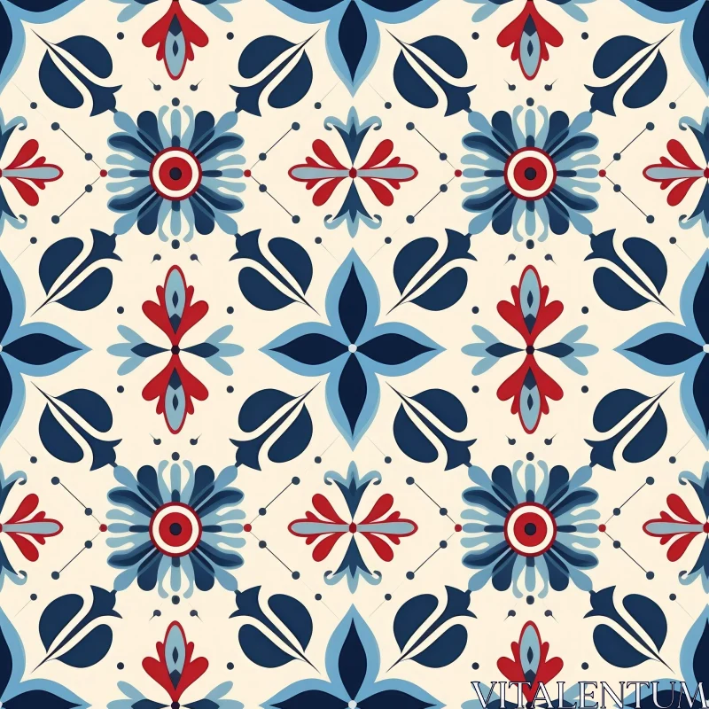 Opulent Colorful Tiles Pattern for Home Decor AI Image