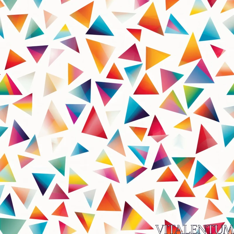Colorful Triangles Seamless Pattern for Web Design AI Image