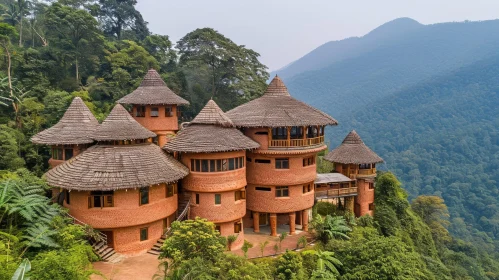 Enchanting Clay and Wood House in a Mountainous Forest