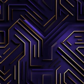 Luxurious Geometric Pattern in Dark Blue, Gold, and Purple