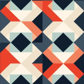 Retro Geometric Seamless Pattern - Minimalist Design