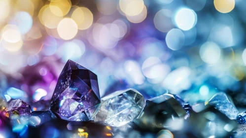 Shiny Gemstones Close-up Composition