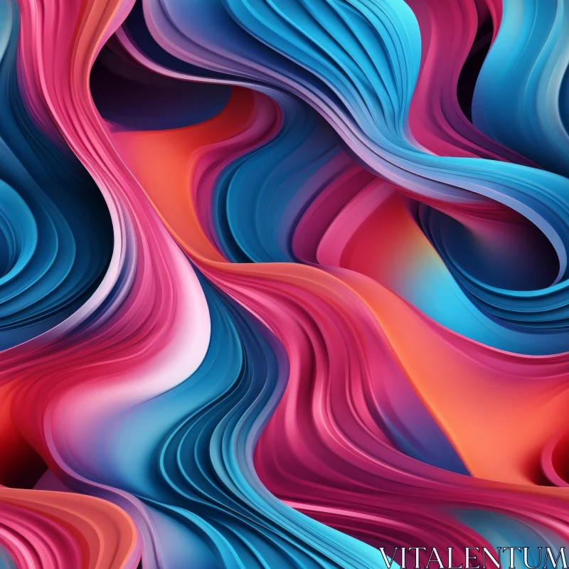 Colorful Abstract Art with Waves and Harmony AI Image