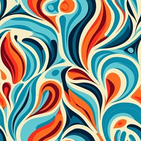 Colorful Abstract Pattern with Curved Shapes