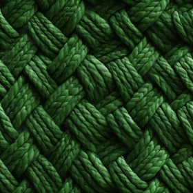 Dark Forest Green Knitted Fabric Texture