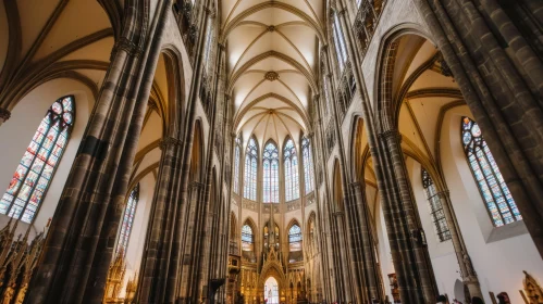Enchanting Interior of a Gothic Cathedral | Majestic Architecture