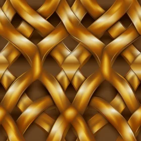 Golden Interwoven Bands Pattern on Dark Background