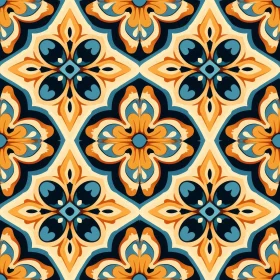 Intricate Moroccan Tile Pattern - Colorful Design for Backgrounds