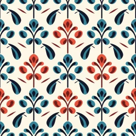 Mid-Century Floral Vector Pattern