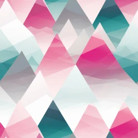 Modern Geometric Triangle Pattern in Pink, Blue, and Gray