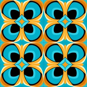 Peacock Feather Pattern - Retro Design for Projects