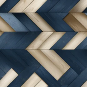 Modern Wooden Planks Texture - Blue & Beige Herringbone Pattern