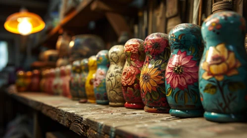 Traditional Russian Nesting Dolls - Vibrant Wooden Masterpieces
