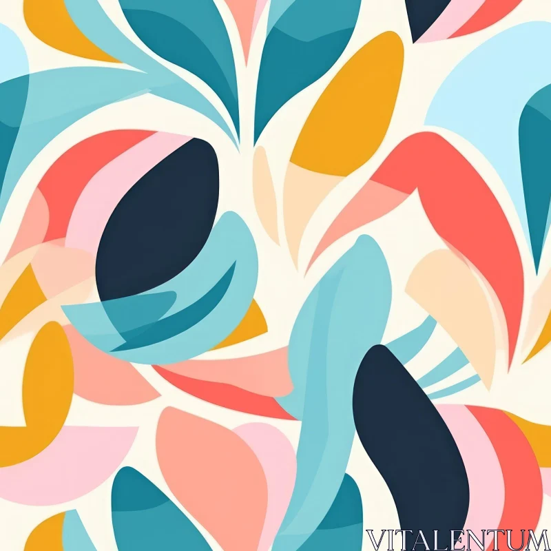 Colorful Floral Seamless Vector Pattern AI Image