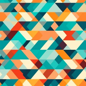 Colorful Retro Geometric Triangle Pattern