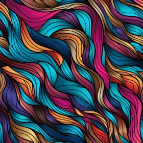 Colorful Waves Seamless Pattern for Fabric and Wallpaper