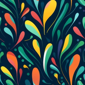Dark Blue Floral Abstract Vector Pattern
