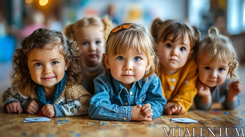 Captivating Snapshot of Joyful Toddlers | Candid Children Photography AI Image