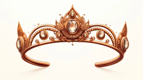 Luxurious Golden Crown with Diamonds