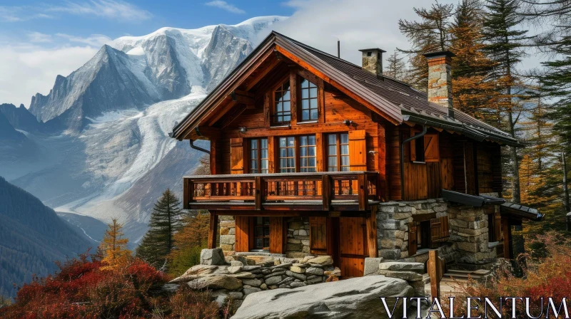 Mountain Cabin Retreat with Spectacular Views | Nature Photography AI Image