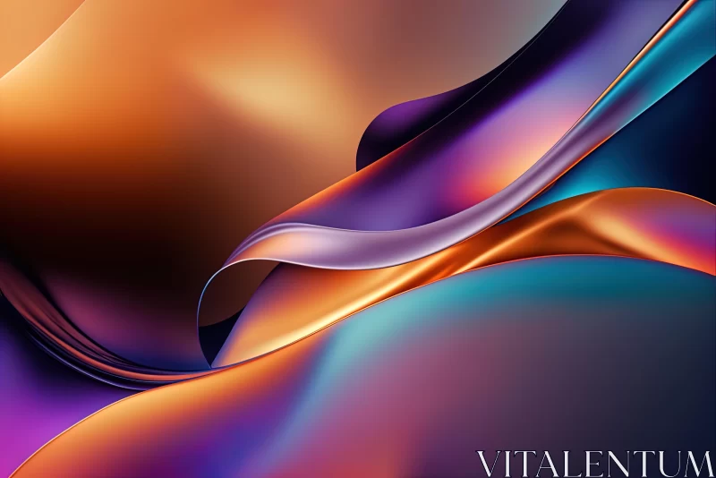 Abstract Wallpaper: Galaxy Note 9 Inspired Art in Dark Purple and Light Orange AI Image