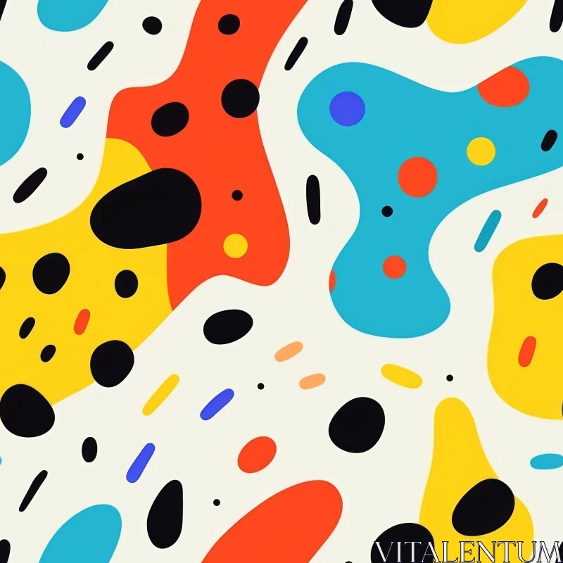 Colorful Abstract Shapes Pattern AI Image
