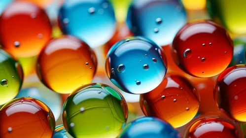 Colorful Transparent Spheres Art