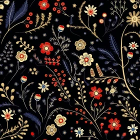 Dark Floral Pattern - Home Decor