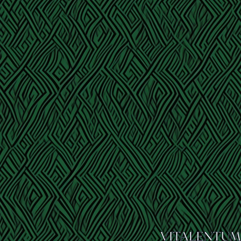 Green Diamond Geometric Seamless Pattern AI Image