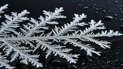 Intricate Frost Fern Macro Photography