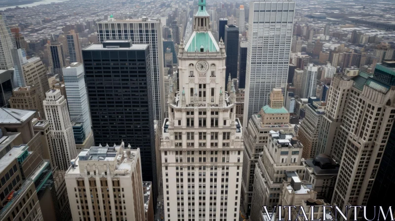 AI ART Captivating Aerial View of Manhattan Skyline in New York City