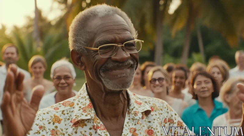 Captivating Portrait of an Elderly African-American Man AI Image