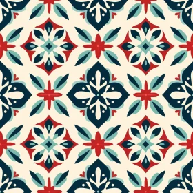 Colorful Moroccan Tiles Seamless Pattern