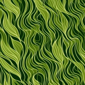 Green Waves Seamless Pattern Design
