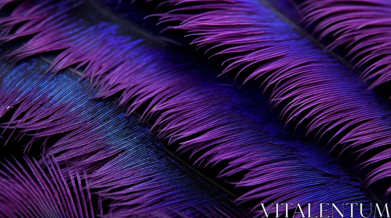 Luxurious Purple Feathers Texture AI Image