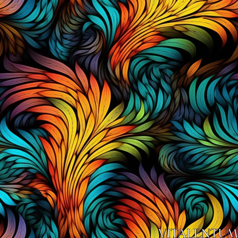 AI ART Colorful Abstract Pattern - Dynamic and Energetic Design