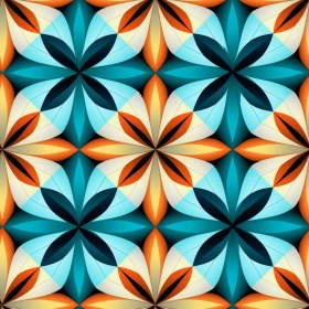3D Floral Pattern with Gradient Petals
