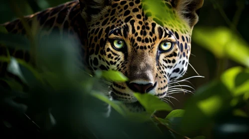 Close-up Portrait of Jaguar in Jungle