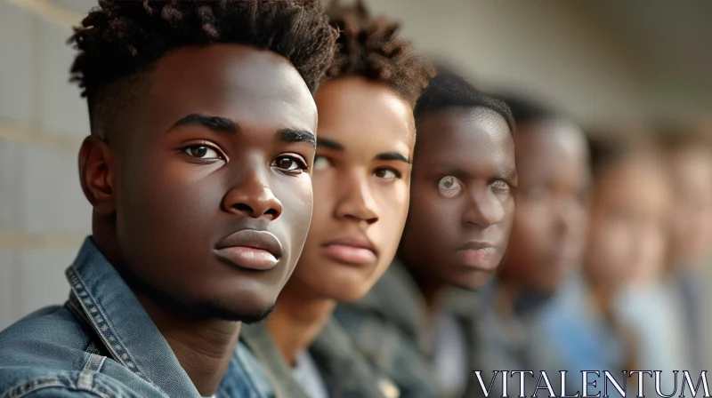 Intense Portrait of Four African-American Men | Powerful Expression AI Image