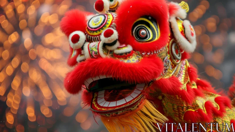 Chinese New Year Lion Dance Performance: A Spectacular Display of Tradition AI Image