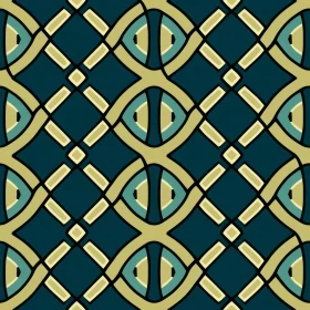 Dark Blue Teal Yellow Geometric Pattern