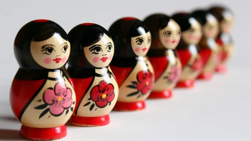Enchanting Russian Nesting Dolls: Hand-Painted Wood Artistry
