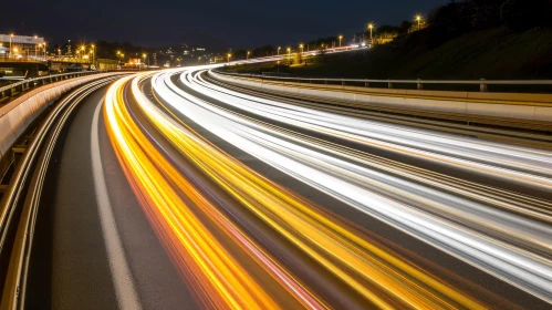 Night Highway Long Exposure Urban Photography