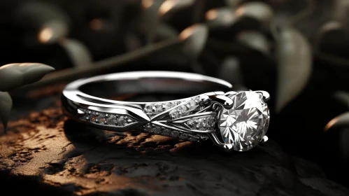 Elegant 3D Diamond Ring in White Gold