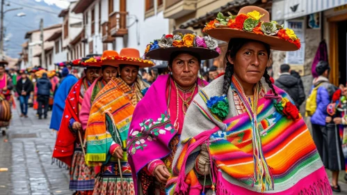 Enchanting Encounter: Indigenous Women in Andean Traditional Clothing