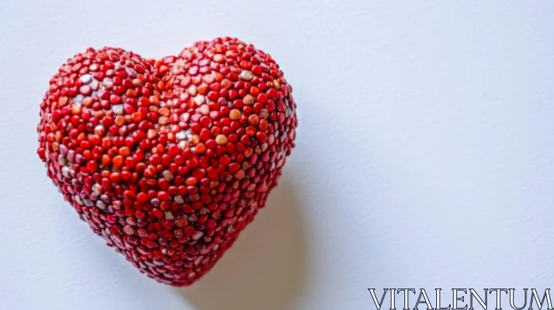 Red Heart-Shaped Candy Close-Up AI Image